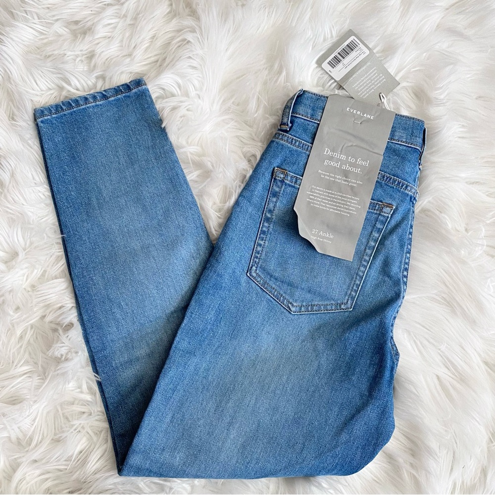 NWT Everlane High Rise Skinny Ankle Jeans Sz 27